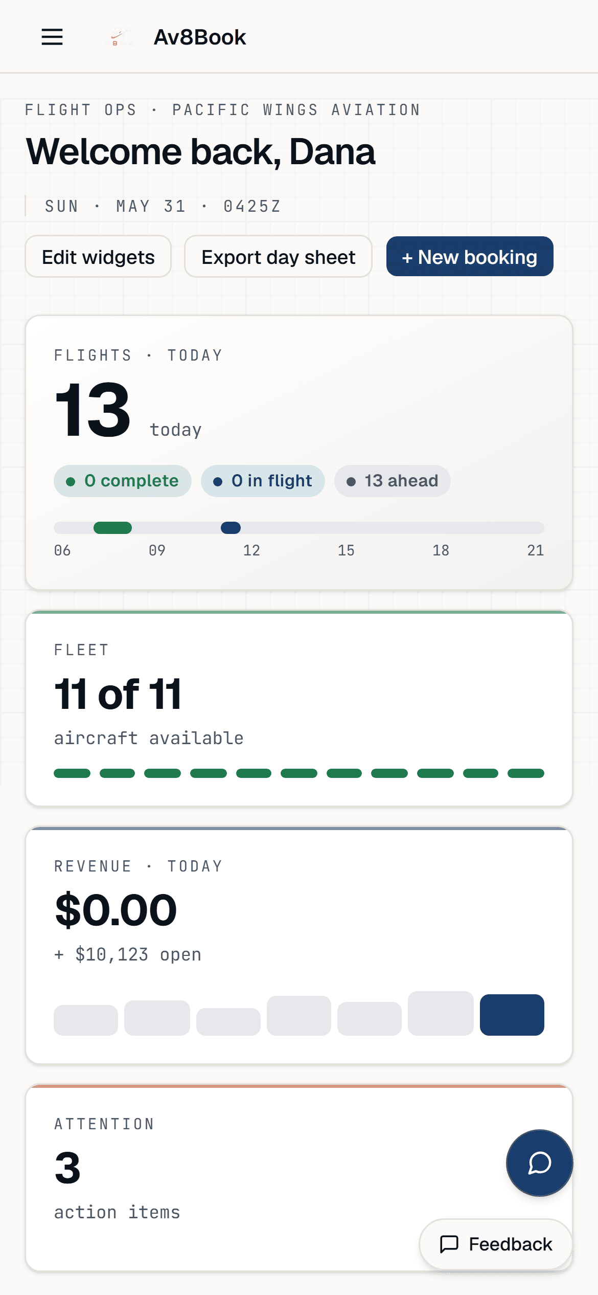 Owner dashboard on a phone: fleet status and revenue